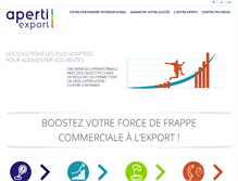 Tablet Screenshot of aperti-export.com
